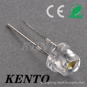 4.8mm Strawhat Water Clear Lens Short legs Blue High Bright Led Diode